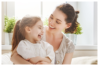 Mom with her daughter