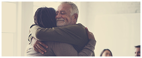 Group of people fighting addictions